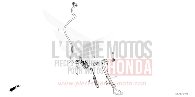 SEITENSTAENDER von CMX 1100 "Rebel" IRIDIUM GRAY METALLIC (NHC65) von 2024